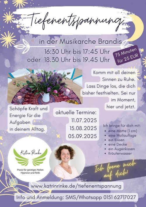 Flyer Tiefenentspannung 3.Q25 Flyer Q3 2025